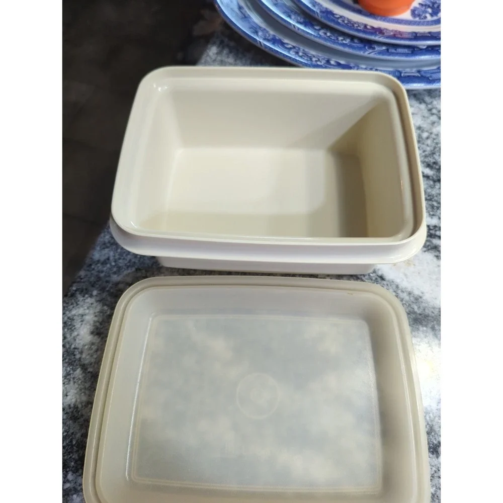 Vintage Almond Tupperware Ice Cream Keeper With Lid Great For Homemade Ice Cream